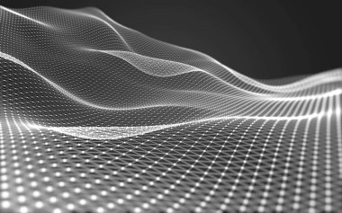 Çokgen alanı düşük Poli koyu arka plan, 3d render