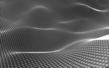 Çokgen alanı düşük Poli koyu arka plan, 3d render