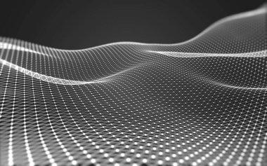 Çokgen alanı düşük Poli koyu arka plan, 3d render