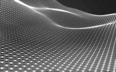 Çokgen alanı düşük Poli koyu arka plan, 3d render