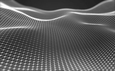 Çokgen alanı düşük Poli koyu arka plan, 3d render