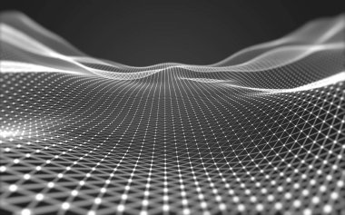 Çokgen alanı düşük Poli koyu arka plan, 3d render