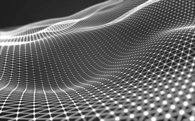 Çokgen alanı düşük Poli koyu arka plan, 3d render