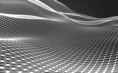 Çokgen alanı düşük Poli koyu arka plan, 3d render