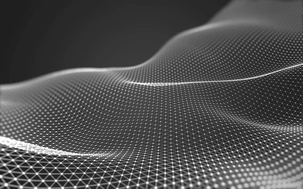 Çokgen alanı düşük Poli koyu arka plan, 3d render