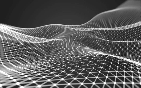 Çokgen alanı düşük Poli koyu arka plan, 3d render