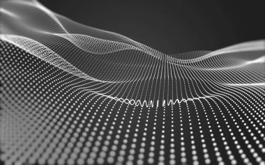 Çokgen alanı düşük Poli koyu arka plan, 3d render