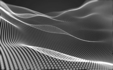 Çokgen alanı düşük Poli koyu arka plan, 3d render