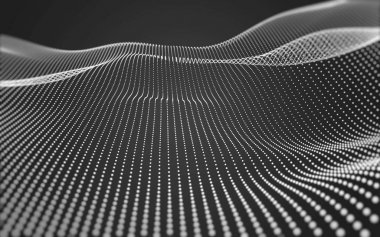 Çokgen alanı düşük Poli koyu arka plan, 3d render