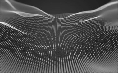 Çokgen alanı düşük Poli koyu arka plan, 3d render