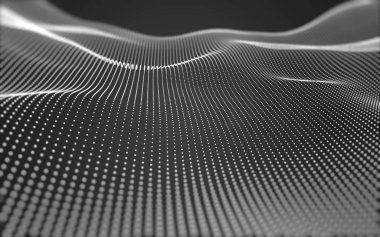 Çokgen alanı düşük Poli koyu arka plan, 3d render