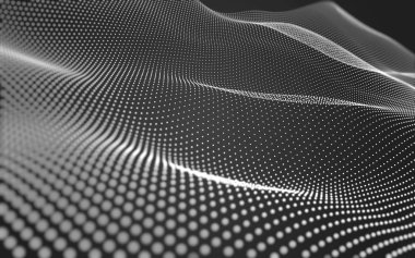 Çokgen alanı düşük Poli koyu arka plan, 3d render