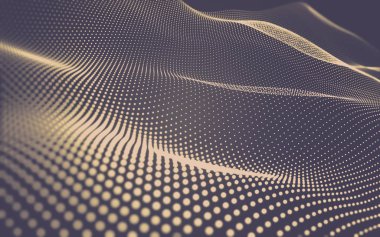 Çokgen alanı düşük Poli koyu arka plan, 3d render