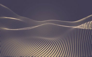 Çokgen alanı düşük Poli koyu arka plan, 3d render