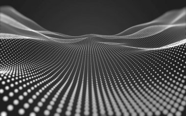 Çokgen alanı düşük Poli koyu arka plan, 3d render