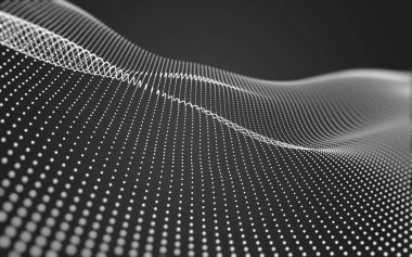 Çokgen alanı düşük Poli koyu arka plan, 3d render