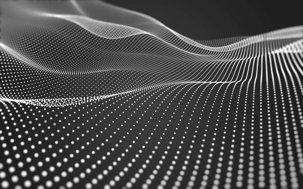 Çokgen alanı düşük Poli koyu arka plan, 3d render