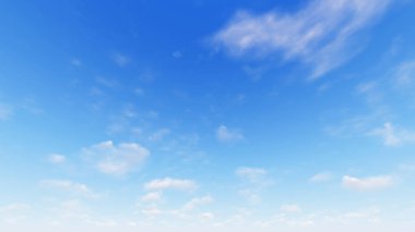 Bulutlu gökyüzü mavi arka plan, 3d çizim