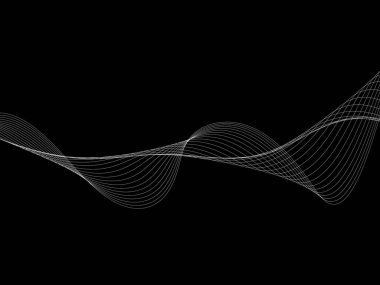 Bir parlayan ile koyu arka plan soyut dalgalar