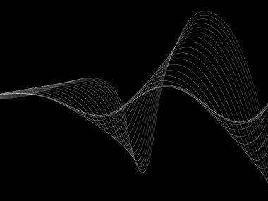 Bir parlayan ile koyu arka plan soyut dalgalar