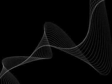 Bir parlayan ile koyu arka plan soyut dalgalar