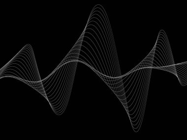 Bir parlayan ile koyu arka plan soyut dalgalar