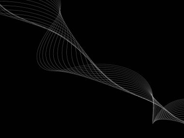 Bir parlayan ile koyu arka plan soyut dalgalar