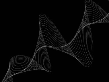 Bir parlayan ile koyu arka plan soyut dalgalar