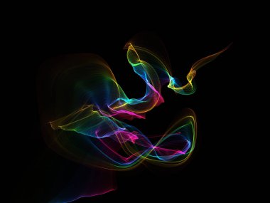 Bir parlayan ile koyu arka plan soyut dalgalar