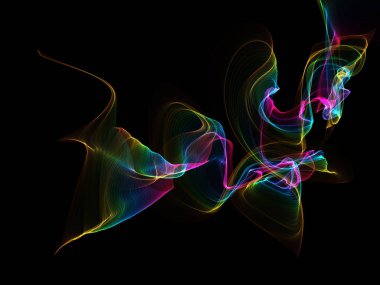 Bir parlayan ile koyu arka plan soyut dalgalar