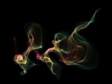 Bir parlayan ile koyu arka plan soyut dalgalar