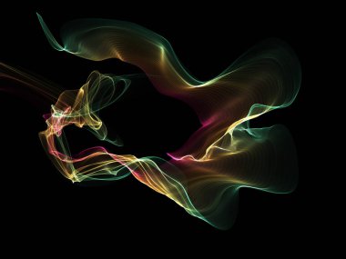 Bir parlayan ile koyu arka plan soyut dalgalar