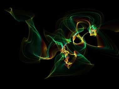 Bir parlayan ile koyu arka plan soyut dalgalar