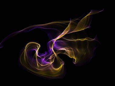 Bir parlayan ile koyu arka plan soyut dalgalar