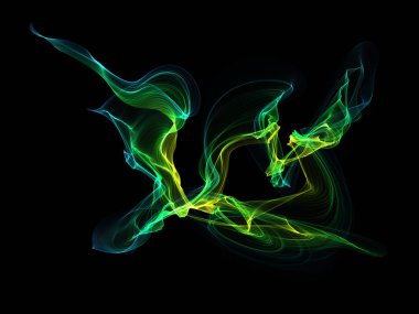 Bir parlayan ile koyu arka plan soyut dalgalar