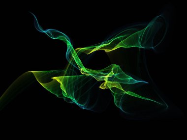 Bir parlayan ile koyu arka plan soyut dalgalar