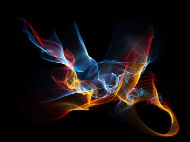 Bir parlayan ile koyu arka plan soyut dalgalar