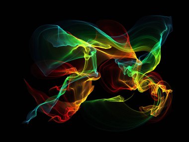 Bir parlayan ile koyu arka plan soyut dalgalar