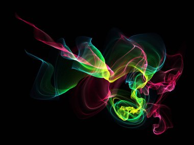 Bir parlayan ile koyu arka plan soyut dalgalar