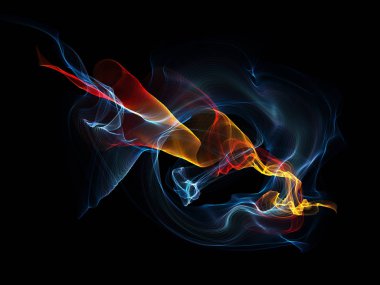 Bir parlayan ile koyu arka plan soyut dalgalar