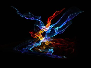 Bir parlayan ile koyu arka plan soyut dalgalar