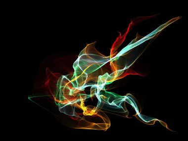 Bir parlayan ile koyu arka plan soyut dalgalar