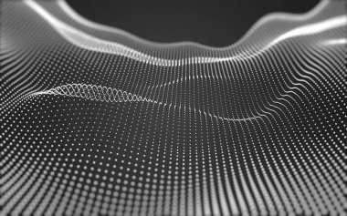 Çokgen alanı düşük Poli koyu arka plan, 3d render