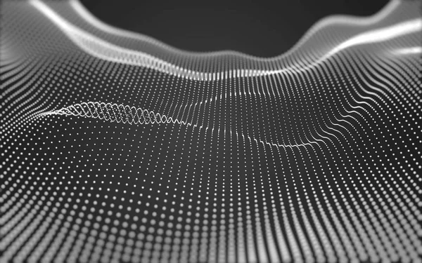 Çokgen alanı düşük Poli koyu arka plan, 3d render