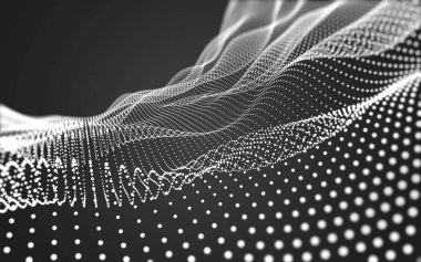 Çokgen alanı düşük Poli koyu arka plan, 3d render