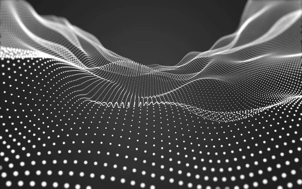 Çokgen alanı düşük Poli koyu arka plan, 3d render