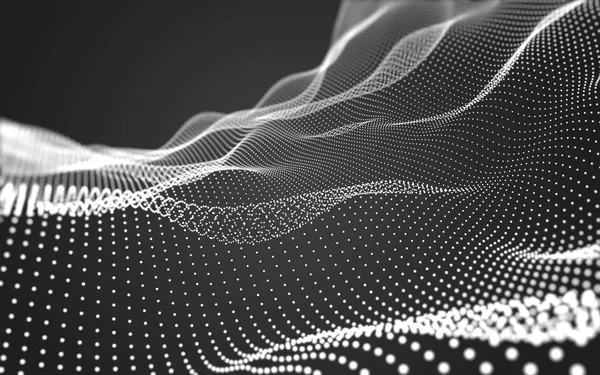 Çokgen alanı düşük Poli koyu arka plan, 3d render