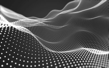 Çokgen alanı düşük Poli koyu arka plan, 3d render