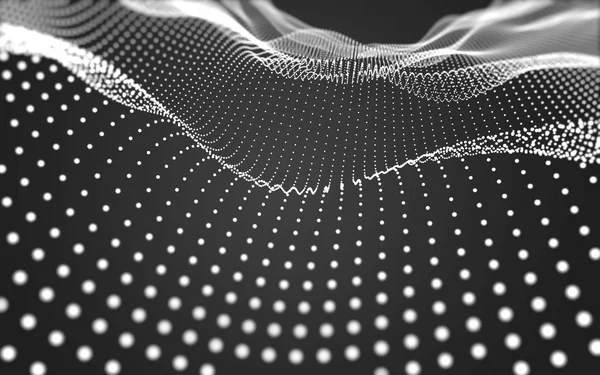 Çokgen alanı düşük Poli koyu arka plan, 3d render