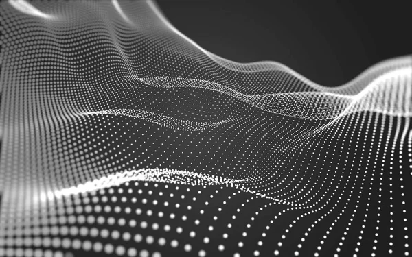 Çokgen alanı düşük Poli koyu arka plan, 3d render